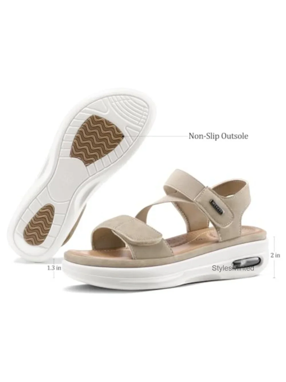 Women's Platform Wedge Sandals Comfortable Walking Open Toe Adjustable